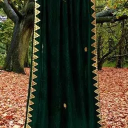 abhikart Velvet Embellished Green Women Dupatta-picture-11
