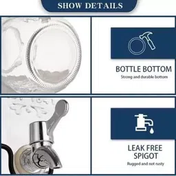 jontax 4 L Glass Table Top Manual Water Dispenser image 4