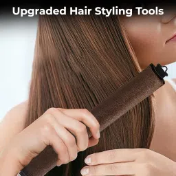 PANCA Heatless Hair Curler – No Heat Curling Rod with Hook | Satin Hair Rollers for All Hair Types | Soft & Flexible Sleep-In Curlers | Effortless Blowout Curls Overnight (Brown) image 1