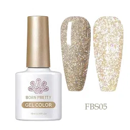 Born Pretty Reflective Glitter Gel Nail Polish from BELLE GAGA Dark Flashy Effect Gel Polish Collection Manicure Long Lasting Soak Off UV LED (FBS05, 10ml) image 1