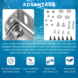 000-10874-001 Transducer Mounting Bracket Compatible with LSS-2 HD Skimmer Transducer Replacement for Lowrance LSS-2 HD Skimmer Transducer Mounting Bracket image 5