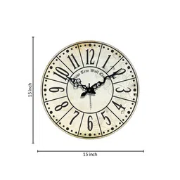 olive tree Lyon Multicolour Engineered Wood Wall Clock image 3