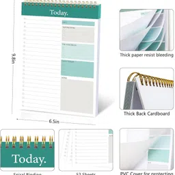 ttwone To Do List Notepad - Daily Planner Notepad Undated Multicolor B5 Note Pad Ruled 60 Pages image 3