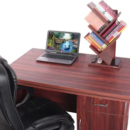 Dime Store Wooden Open Book Shelf for Home Library - Tree Shaped Book Solid Wood Open Book Shelf image 3