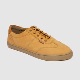 Woodland Men Tan Brown Nubuck Leather Sneakers-picture-42