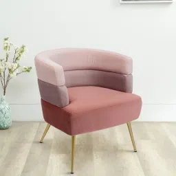 casacraft from pepperfry Jai Velvet Arm Chair In Multi Colour image 1