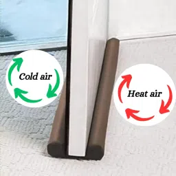(MS) Door Draft Stopper, 90 cm Brown Under Door Seal, Pack of 4, Sound Proofing and Heat Insulation image 1