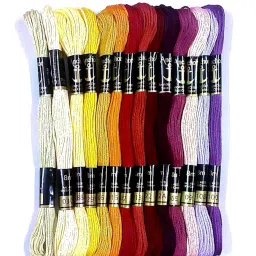 Anchor Stranded Cotton Assorted Multicolour Skeins Stitch Kit, 8m (50 Skiens, 2 of Each 25 Shades) image 2