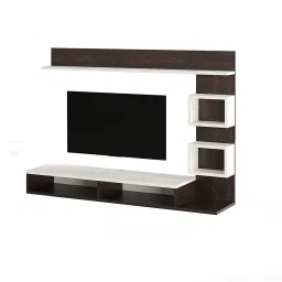 Burlyworth Elite Engineered Wood TV Entertainment Unit, Wall Mount Set Top Box Stand with Display Shelves, (Wenge & White Finish) Large, for 43, 50, 55 inches (Standard) image 5