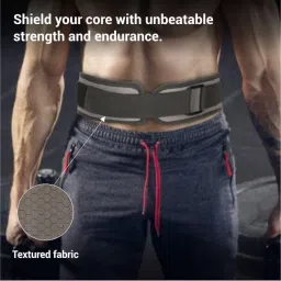 NIVIA 5" Quick Lock - Weight Lifting Belt, Back Supports, For Postural & Mobility Support Available in Length - 91.5 cm (36") & Black/GreyColor, Used for Training, Gym & Fitness. image 2