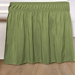 Olive Bed Skirt Wrap Around 600 Microfiber with Easy Fit with 15'' Inch Tailored Drop - Shrinkage and Fade Resistant with Microfiber 15'' Bed Skirt, Double Bed [48" x 72"] image 4