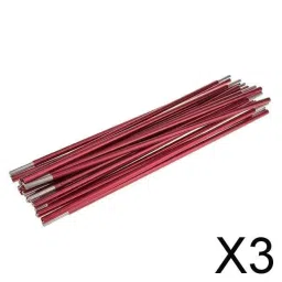 ECOMISTIQ® 3xBackpacking Awning Tent Poles Bar Travel Camping Dark red Φ9.5 mm 465 cm|Sporting Goods | Outdoor Sports | Camping & Hiking image 1