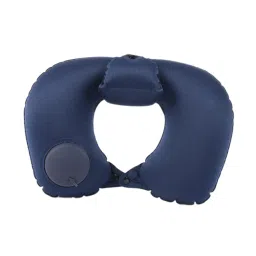 STYLEHEAVEN Inflatable Travel Pillow Adults Head Support for Bussiness Trip Train Travel Navy image 5