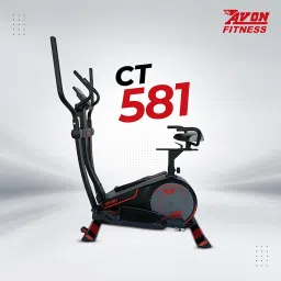 Elliptical Cross Trainer and Exercise with Adjustable Seats. Machine Magnetic Brake System Magnetic Adjustable Workout Resistance with 16 Fitness Level, Max User Weight 120kg, Flywheel 08kg. image 1