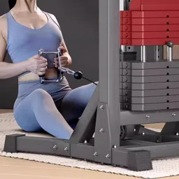 MERISHOPP® Double D Handle Gym Handle Cable Machine Accessories for Body Building | Sporting Goods | Fitness Running & Yoga | Strength Training | Home Gym Attachments image 3