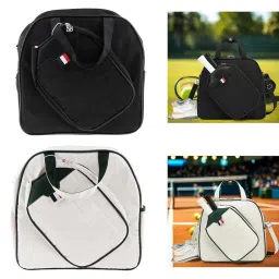 MERISHOPP Pickleball Bag Organizer Large Capacity Stylish Pickleball Paddle Carry Case White image 1