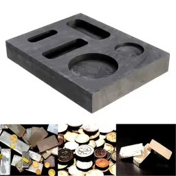 VELURA Black Graphite Furnace Casting Foundry Crucible Melting Tool 5 Slots|1 Piece Graphite Ingot Mold| Jewelry Molds image 4