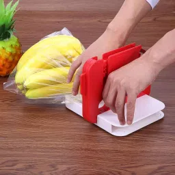 ONTRIP Seal Machine – Portable Bag Sealer for Kitchen, Bread, Sandwich & Nappy Bags | Household Handy Plastic Bag Sealing Device | Food Saver Tape Sealing Tool (Multicolour) image 1