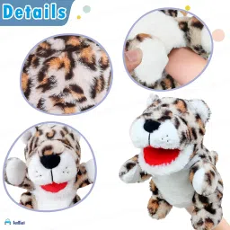 FunBlast Plush Animal Hand Puppets – Soft & Cuddly Animal Figure Puppets for Kids, Storytelling & Role Play, Fun Educational & Learning Toys for Toddlers & Children (Cheetah) image 2