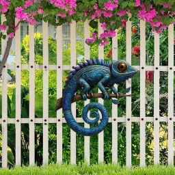 TRENDIVIBE Metal Gecko Lizard Wall Decor Art Wall Decoration for Fence Entryway Balcony image 5