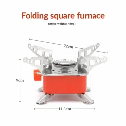 TAQA Portable Gas Stove for Travel with Butane Gas Cylinder, Folding Furnace Outdoor Camping Stove, Lightweight Gas Burner for Hiking and Emergency Use (Stove + 2 Gas Refill) image 1