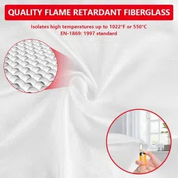 Deoxys Emergency Fire Blanket for Home and Kitchen, Flame Suppression Upgraded Silicone Coated Fibreglass Fire Blankets for House Camping Caravan Office Warehouse (100 x 100 Cm) image 4