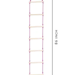 BOFFLE Rope Climbing Ladder Indoor/Outdoor for Kids - Ninja Ladder, Kid Ladder for 4 to 10 Years (Pink) image 5