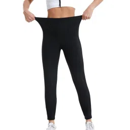 UJEAVETTE® Women Sauna Pants Sweat Jogger Legging Sweatpants Weight Loss Slimming Body L XL image 5