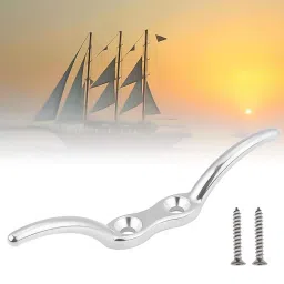 SECRET DESIRE 4 Pieces Rope Cleats with Screws Flagpole Cleat Hook for Kayak Yacht Ceiling image 4