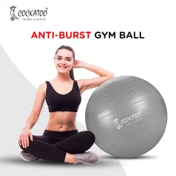 Cockatoo Anti-Burst Gym Ball (55 Cm to 95 Cm) with Foot Pump, Exercise Ball image 1