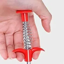 TRAXITO Stainless Steel Drain Pipe Cleaning Spring Stick,Hair Catching Pipe Cleaning Claw Wire,Sink Stick Sewer Sink Tub Dredge Remover,Spring Drain Basin Cleaner Tool (3) image 1