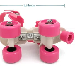 ASHREE Adjustable Kids Roller Skates for Ages 5-15 – Inline Skating Shoes with LED Wheels – Durable PU Material – Unisex – Pack of 1 (Pink) image 1