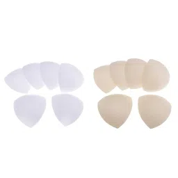 merishopp MERISHOPP® 6 Pairs Triangle Sewing in Insert Foam Soft Cup Removable Padded White Beige|Crafts | Sewing | Foundations & Undergarments | Bra Cup Pads image 2