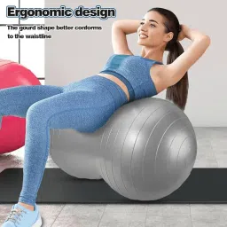 Shopeleven Anti-Burst Peanut Ball 80×40 cm – Gym & Home Workout Ball for Pregnancy, Birthing, Physical Therapy & Balance Training image 1