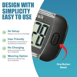 3D Pedometer for Walking with Clip, and Lanyard, Simple & Accurate Step Counter with Extra Large Display and Long Battery Life, for Women Men & Kids image 1