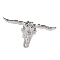 styleheaven Longhorn Steer Head Shape Western Style Belt Buckle Silver Tone For Men image 2