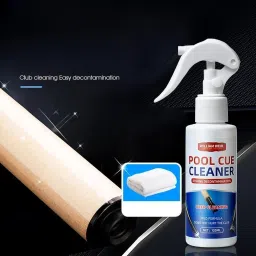 LOOM TREE® Pool Cue Cleaner with Towel Cue Cleaning Tool for Removes Chalk Residue Dirt | Indoor Games | Billiards | Cues image 1