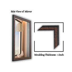 Essential Sleek Frame Wall Mount Premium Engineered Wood Bathroom Mirror,Modern,Vanity,Glass,Bedroom,Living Room,Durable & Clear,Standard Trim,Waterproof,Rectangle Shape,11x14 Inch|FRM1114A3 image 4