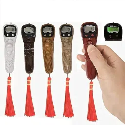TheMujtaba Digital Tasbeeh Hand Tally Counter Finger Ring Digital Counting Machine Counter Tasbeeh & Jaap mala for Counting Purpose with LED (Pack of 1) (Wood Brown) image 5