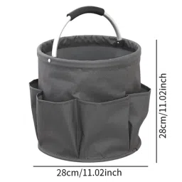 ZOOMELLA Garden Tool Bag Portable Folding Tool Organizer for Camping Travel Gardening Gray image 2