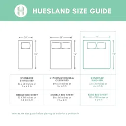 Huesland by Ahmedabad Cotton 210 TC Cotton Bedsheet King Size Bed with 2 Pillow Covers | 108x108 inches | White, Black & Yellow image 5