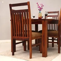 BHATI FURNITURE Solid Sheesham Wood Dining Table Set with Chairs | Brown Modern Decorative Dining Set for Home/Office/Dining Room/Hotels | Comfortable Seating, Easy to Clean image 2