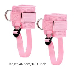 TRENDYNEST 2 Pieces Ankle Strap Portable Ankle Cuffs for Gym for Leg Stretching Men Gym | Fitness Running & Yoga | Strength Training | Home Gym Attachments image 3