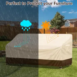 Patio Furniture Covers Waterproof, 3-Seater Outdoor Sofa Covers Heavy Duty with Air Vent Fits up to 79W x 37D x 35H inches image 4