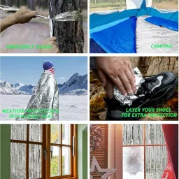 Hidak Emergency Mylar Thermal Blanket | Waterproof and Windproof Foil Blanket for Outdoor, Survival, Camping, Hiking (160 x 210cm) image 4