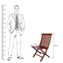 WELL KNOWN Wood Patio Dining Set Folding Chair 2 and Round Table 1 for Balcony Garden Indoor Outdoor Terrace Furniture image 1