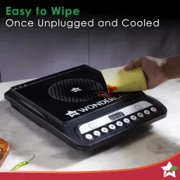 Wonderchef Power 1400W Induction Cooktop with 11 Preset Functions, Push Touch Control Button Induction Cooktop, 2 Years Warranty image 5