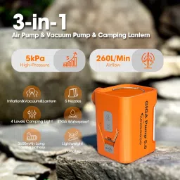 Aerogogo Pump 5.0 Portable air Pump with 3600mAH Battery 5kPa Air Pump for Inflatables Rechargeable Pump image 1