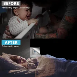 HASTHIP® Blackout Window Shade Privacy Sunshade Removable Blackout Sun Shade Good Sleep UV Blocking Curtain 420D Oxford Cloth Blackout Curtain Cuttable Travel Privacy Window Shade, 1.45mx4m image 5