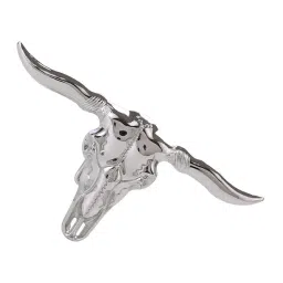 styleheaven Longhorn Steer Head Shape Western Style Belt Buckle Silver Tone For Men image 4